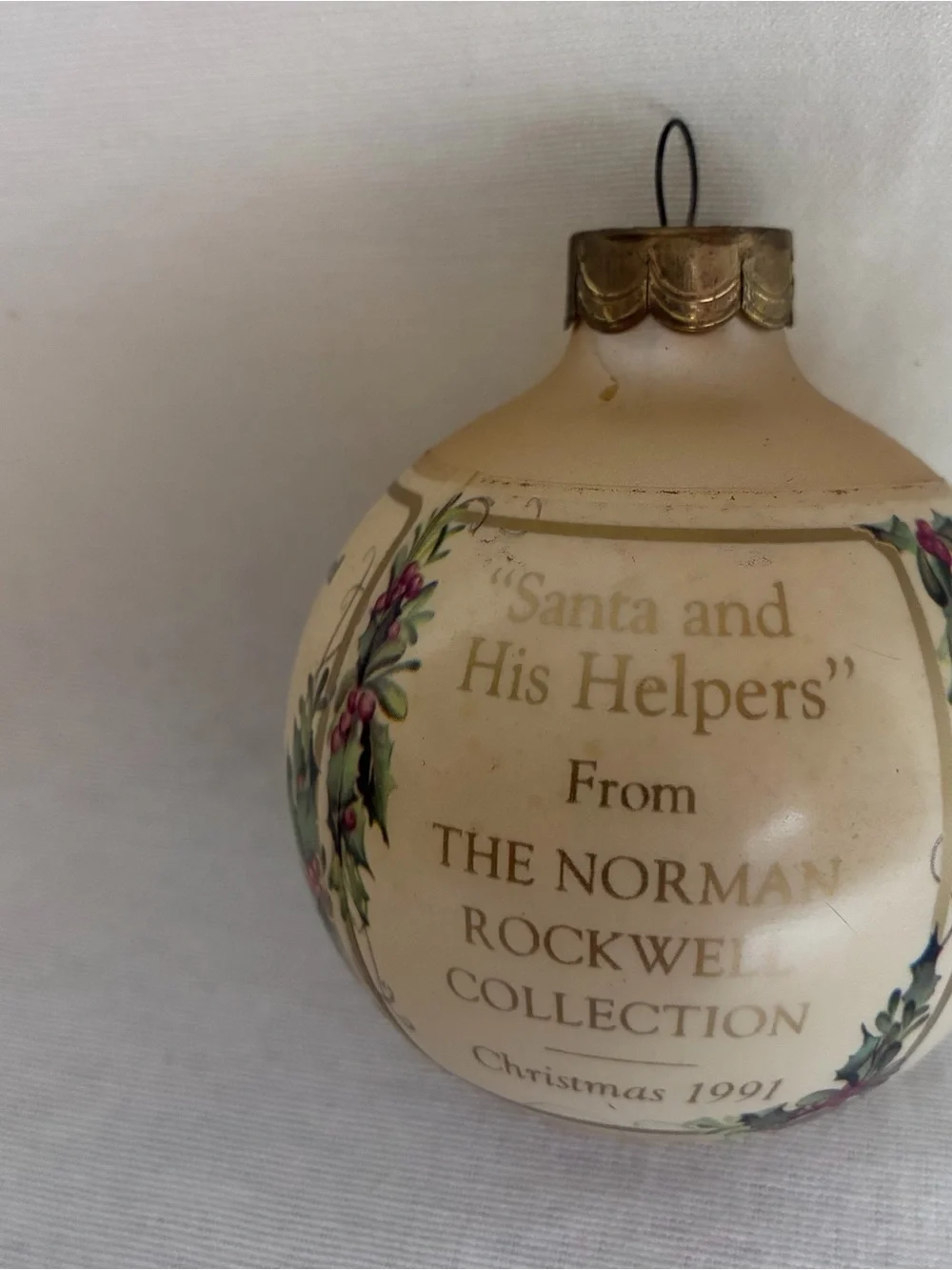 Vintage Hallmark Keepsake Ornament Lot 1980 Mother Dad 1991 Norman Rockwell Box